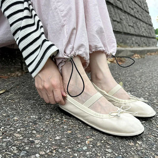 Shirring flat shoes