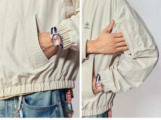 [Monterest] Water-Resistant Contrast Collar Zip Jacket