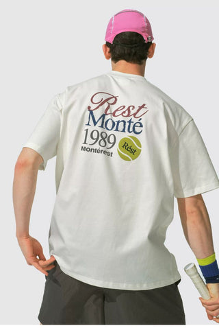 [Monterest] Tennis Print Cotton T-Shirt
