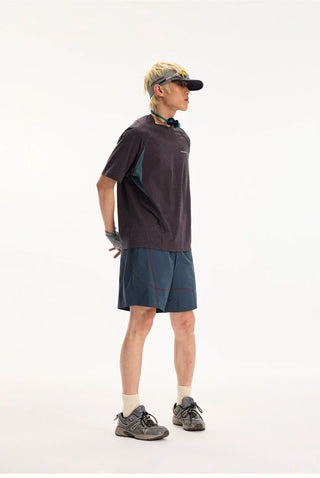 [Monterest] Water Repellent Contrast Stitch Shorts