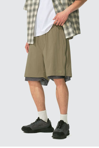 [Monterest] Double Layer Side Zip Outdoor Shorts