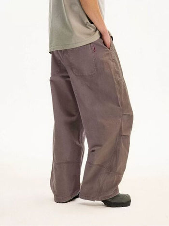 [Monterest] Washed Pleated Wide Leg Parachute Pants