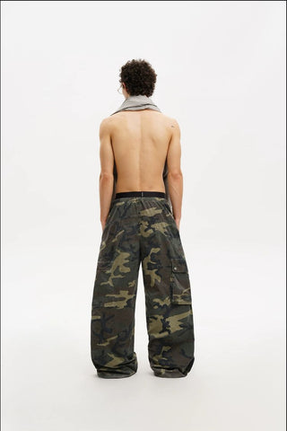 [MASONPRINCE] Reversible Camo Wide Cargo Pants