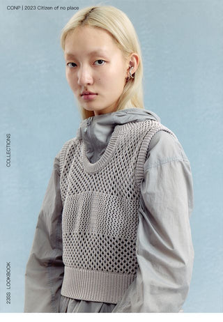 CONP Knitted mesh tight vest (gray)