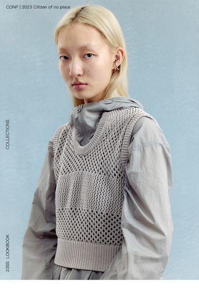 CONP Knitted mesh tight vest (gray)