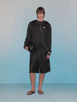 [MASONPRINCE] Double Layer Collar Long Sleeve Tee