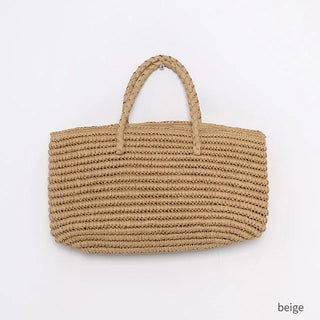 rectangle straw tote bag