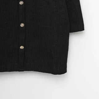 Square neck tweed mini dress