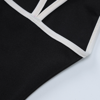 Cross front halter hollow out backless cut out midi dress