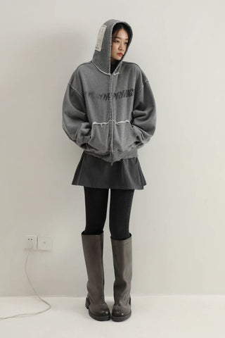 [MASONPRINCE] 460G Heavyweight Remake Zip-Up Hoodie