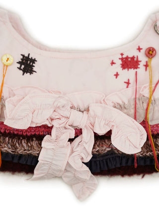 [Moromoro2] Hand-Crocheted Ruffle Bow Underarm  Bag