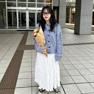 Shirred long skirt