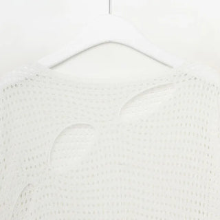Perforated knit top