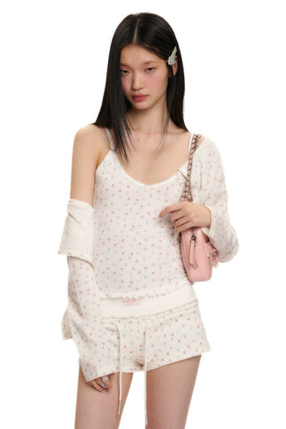 [moromoro2] Floral Print Cami Top