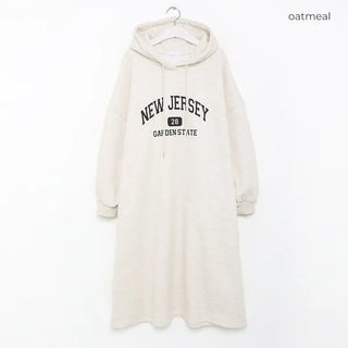 Fleece-lined hooded dress