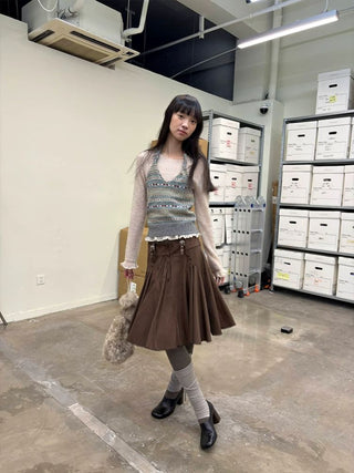 [NeverSeez] Mohair Blend Knit Set