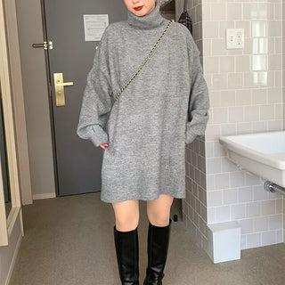 Turtleneck knit dress