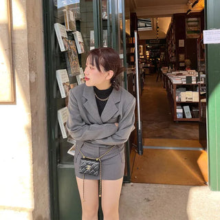 Side pocket mini skirt