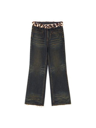 CONP Leopard Patchwork Jeans