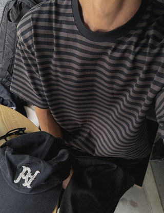 16-count Striped Short Sleeve T-shirt (4 colors, M~XL)