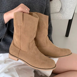 Suede mid-calf boots (2 colors)