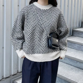 Herringbone Round Knit