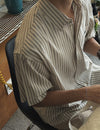 Oat Stripe Short Sleeve Shirt (3 colors)