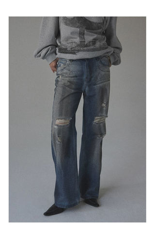 [CONP] “Lost ID CARD” Stained Jeans