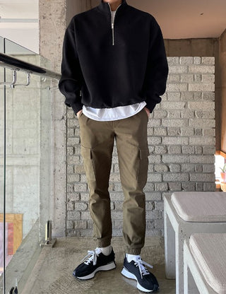 Premium Double-Layered Half-Zip Sweatshirt (3 Colors)