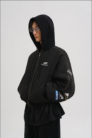 [MASONPRINCE] Boxy Racing Bomber Jacket