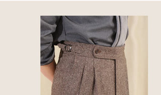[CULTUM] Neapolitan Double Pleat Wool Blend Trousers