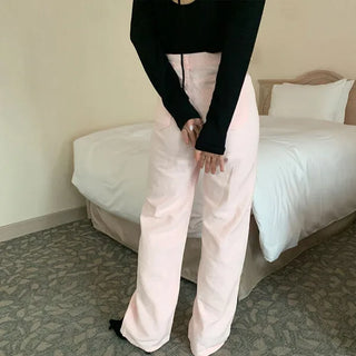 Linen straight pants