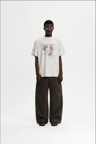 [MASONPRINCE] Bestman Dog Print Oversized Tee