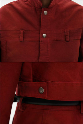 [MASONPRINCE] Washed Cotton Work Jacket & Pants Set