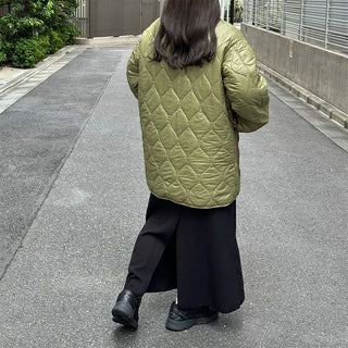 Quilted duffel down coat