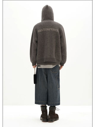 MASONPRINCE Wool Blend Hoodie Cardigan