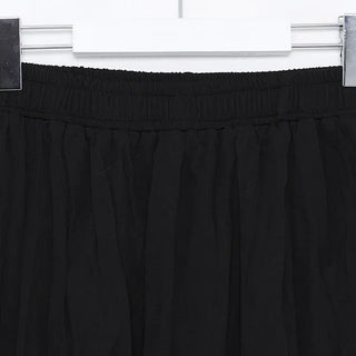 Crinkle pleated long skirt