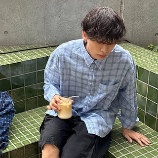 Seersucker overcheck shirt