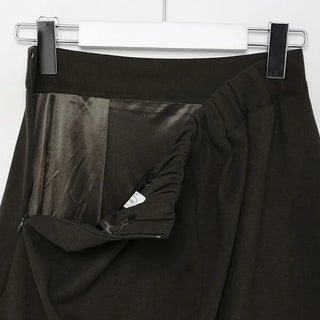 Wool A-line skirt