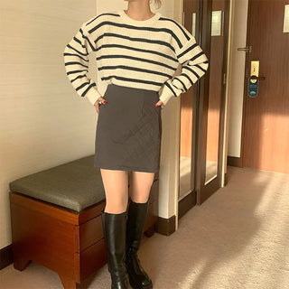 Quilted mini skirt