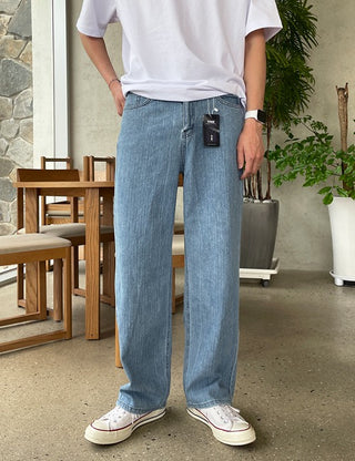 Cool Linen Wide Denim Pants (no.413)