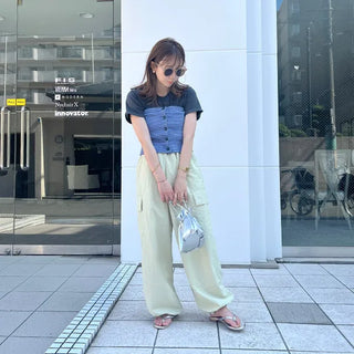 Side pocket nylon pants