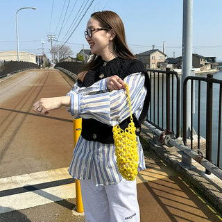 Striped loose shirt