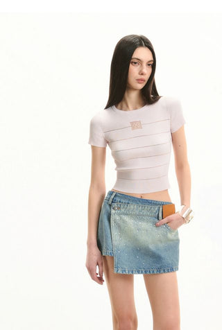 [NOTAWEAR] Beaded knitted T-shirt