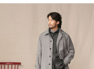 [CULTUM] Wool Blend Waterproof Mac Coat