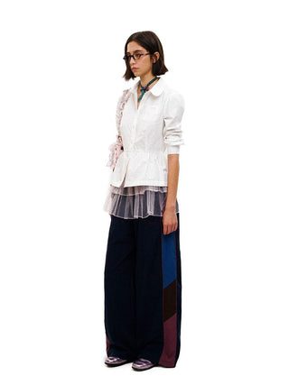 [Moromoro2] Baby Collar Bubble Sleeve Pleated  Shirt