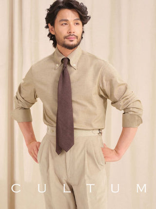 [CULTUM] Italian Pointed Collar Button-Down Shirt