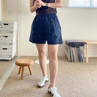Banding cotton shorts