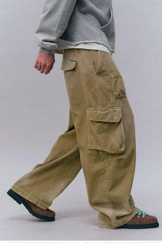 [Monterest] Washed Corduroy Wide Leg Work Pants