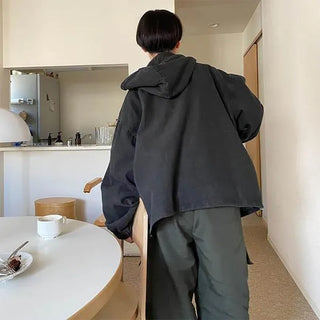 Hooded denim jacket
